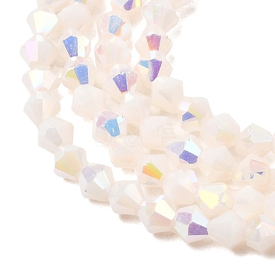 AB Color Plated Opaque Glass Beads Strands GLAA-G127-02I-1