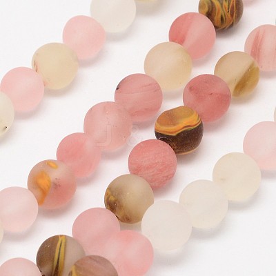 Tigerskin Glass Beads Strands X-G-D693-4mm-1