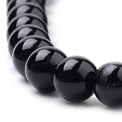 Natural Obsidian Beads Strands G-S259-33-6mm-1