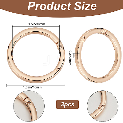 3Pcs Alloy Spring Gate Rings FIND-BBC0002-23KCG-03-1
