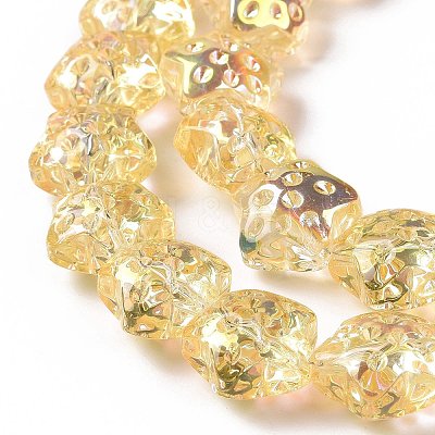 Transparent Electroplate Glass Beads Strands LS-GLAA-C025-01B-1