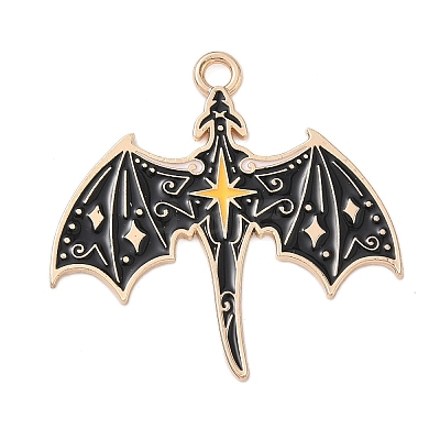 Alloy Enamel Pendants ENAM-P258-05F-G-1