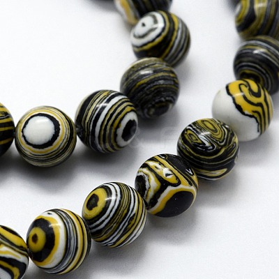 Synthetic Malachite Beads Strands G-A186-C-02-1