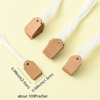 100Pcs Kraft Paper Tags AJEW-FS0001-14-1