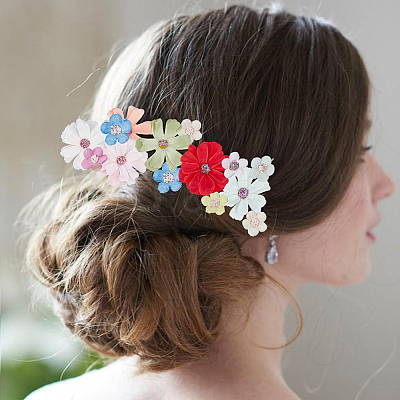 150Pcs 2 Styles Cloth Flower Ornaments DIY-SP0005-85-1