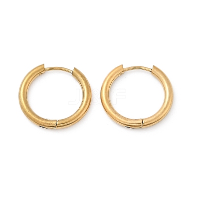 202 Stainless Steel Huggie Hoop Earrings X-EJEW-F111A-18mm-G-1