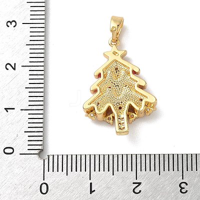 Christmas Brass Micro Pave Cubic Zirconia Pendants KK-K305-07A-01-1
