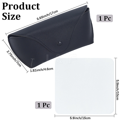 1Pc PVC Leather Eyeglass Cases AJEW-CN0005-75-1