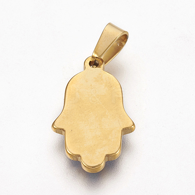 304 Stainless Steel Enamel Pendants STAS-F185-33G-1