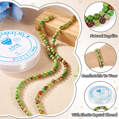 DIY Natural Regalite/Imperial Jasper/Sea Sediment Jasper Beads Bracelets Making KIts DIY-TA0002-69D-1