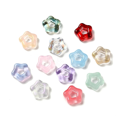 Transparent Glass European Bead GLAA-H025-06-1