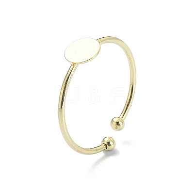 Brass Open Cuff Ring Findings KK-P232-01G-1