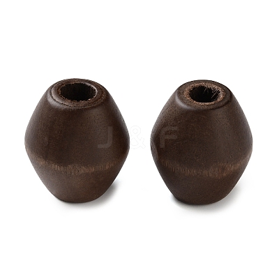Spray Painted Wooden European Beads WOOD-A029-05-1