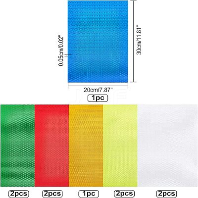 10 Sheets 6 Colors Waterproof Luminous Plastic Self-Adhesive Stickers DIY-CA0004-73-1