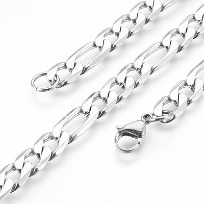 Tarnish Resistant 304 Stainless Steel Figaro Chain Bracelets BJEW-P236-20P-1