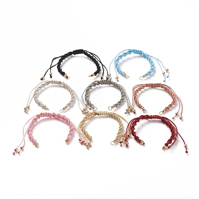 Adjustable Polyester Braided Cord Bracelet Making AJEW-JB00848-1