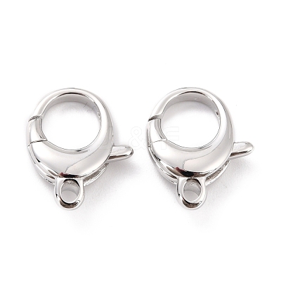 Brass Lobster Claw Clasps KK-D065-02P-1