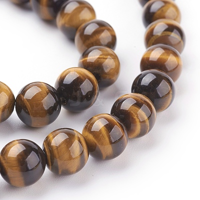 Natural Tiger Eye Beads Strands X-G-G099-10mm-4-1