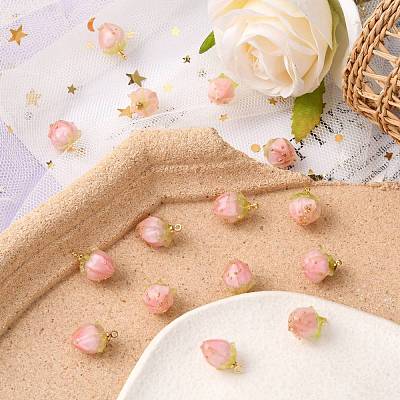 Handmade Flower Epoxy Resin Pendants KY-S163-103D-1