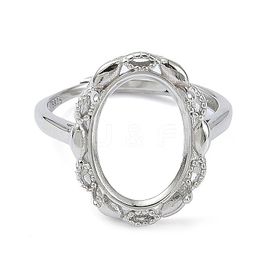 Adjustable 925 Sterling Silver 4 Prongs Ring Settings STER-K179-09P-1