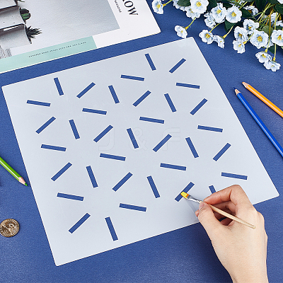 1 Sheet Mandala Theme PET Hollow Out Drawing Painting Stencils DIY-GF0009-77B-1