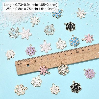 10 Styles Alloy Enamel Pendants ENAM-YW0005-16A-1
