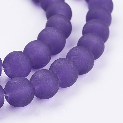 Baking Paint Transparent Glass Beads Strands X-GLAA-S031-10mm-36-1
