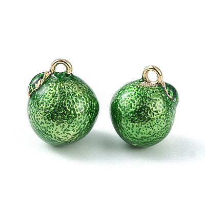 Brass Enamel Charms KK-G462-34LG-1