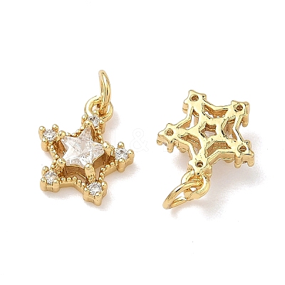 Brass Micro Pave Cubic Zirconia Pendants KK-A291-13B-G05-1