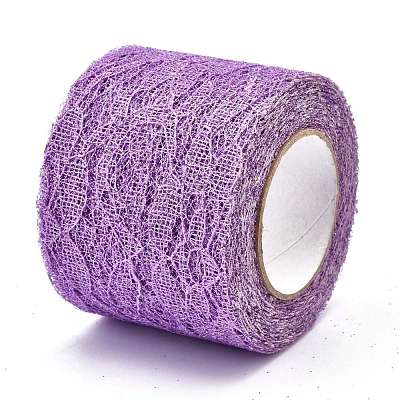 Sparkle Lace Fabric Ribbons X-OCOR-K004-C12-1