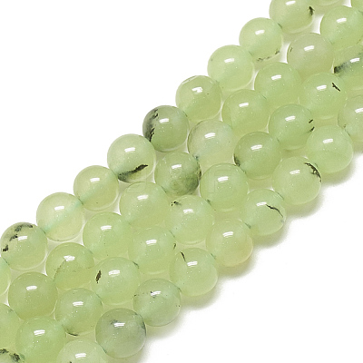 Natural Prehnite Beads Strands G-S300-118-6mm-1
