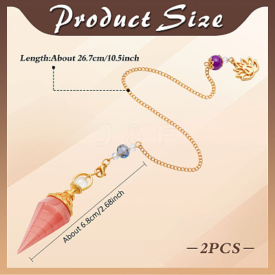 2 Bags Alloy & Iron Dowsing Pendulums AJEW-MA0001-19B-1