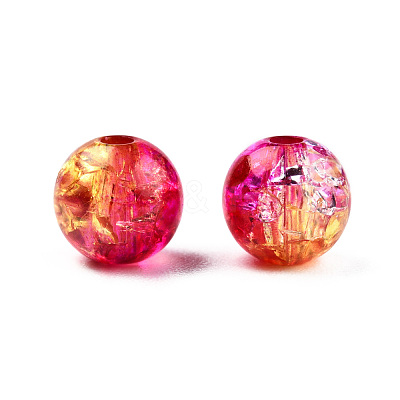 Transparent Crackle Acrylic Beads CACR-N002-09A-1