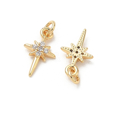 SHEGRACE Brass Micro Pave Cubic Zirconia Pendants XGRQ3D101-480G-1