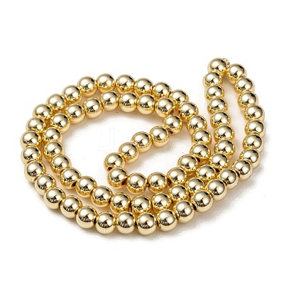 Electroplate Non-magnetic Synthetic Hematite Bead Strands X-G-Q466-6mm-01-1