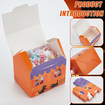 Halloween Theme Paper Boxes CON-WH0088-96-1