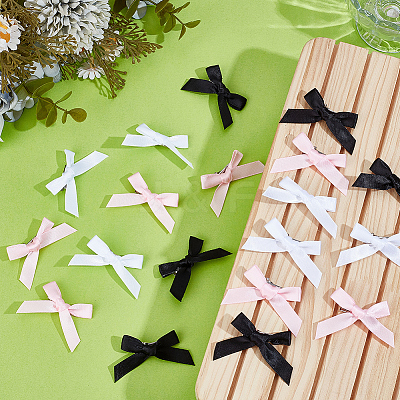 60Pcs 3 Colors Ribbon Bowknot Alligator Hair Clip PHAR-SC0001-007-1