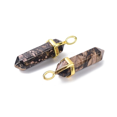 Natural Rhodonite Pointed Pendants G-G025-01G-29-1