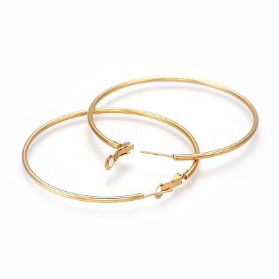 201 Stainless Steel Hoop Earrings EJEW-F188-24G-D-1