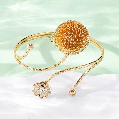 PincushionAlloy Arm Cuff Bangles for Girl Women AJEW-A063-01B-G-1