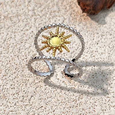 304 Stainless Steel Finger Rings RJEW-P170-02D-G-1