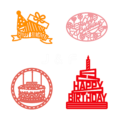 Birthday Carbon Steel Cutting Dies Stencils DIY-DM0001-010MP-1