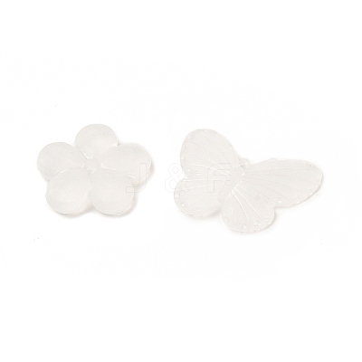 Frosted Transparent Acrylic Beads OACR-U006-03A-1