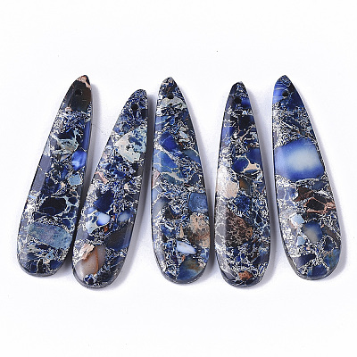 Synthetic Regalite/Imperial Jasper/Sea Sediment Jasper Pendants X-G-S366-006D-1