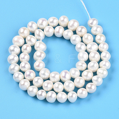 Natural Cultured Freshwater Pearl Beads Strands PEAR-N016-07B-1