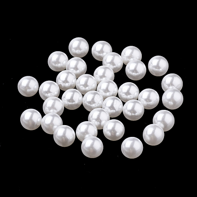 Eco-Friendly Plastic Imitation Pearl Beads X-MACR-S277-3mm-D-1