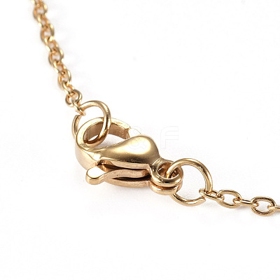 304 Stainless Steel Pendant Necklaces NJEW-I237-03G-1