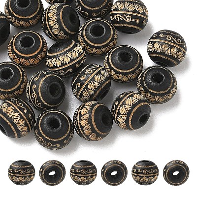 20Pcs Painted Natural Wood Beads WOOD-YW0001-67-1