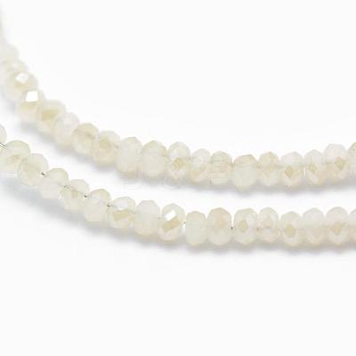 Electroplate Glass Beads Strands EGLA-J144-HR-C02-1