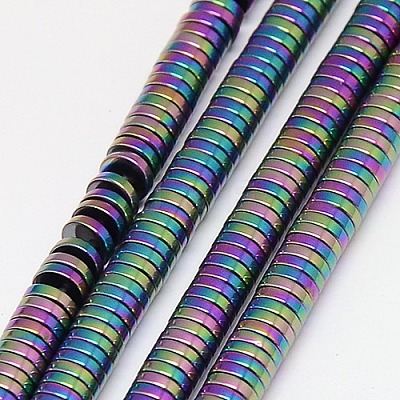 Electroplate Non-magnetic Synthetic Hematite Beads Strands G-J164A-3mm-03-1